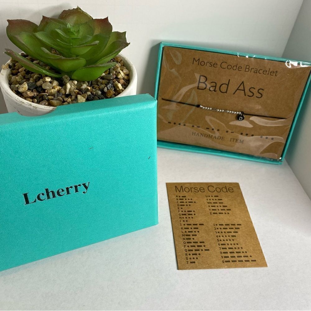 L cherry Morse code, badass bracelet